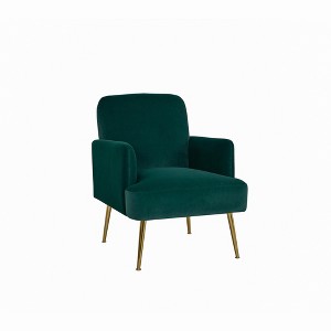 Rosa Transitional Comfy Living Room Armchair with Metal Legs | ARTFUL LIVING DESIGN - 1 of 4
