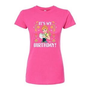 Women's - Disney - Anna It's My Birthday Fitted Graphic T-Shirt - 1 of 2