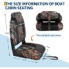 2 Pack High Back Folding Boat Seats, Comfortable Fishing Boat Chairs with Thick Cushion Padding and Hinged Design, Durable Marine Seating - 2 of 4