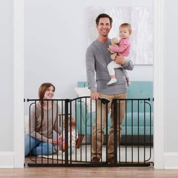  Summer Infant Extra Tall & Wide Safety Pet and Baby Gate,  29.5-53 Wide, 38 Tall, Pressure or Hardware Mounted, Install on Wall or  Banister in Doorway or Stairway, Auto Close Walk-Thru