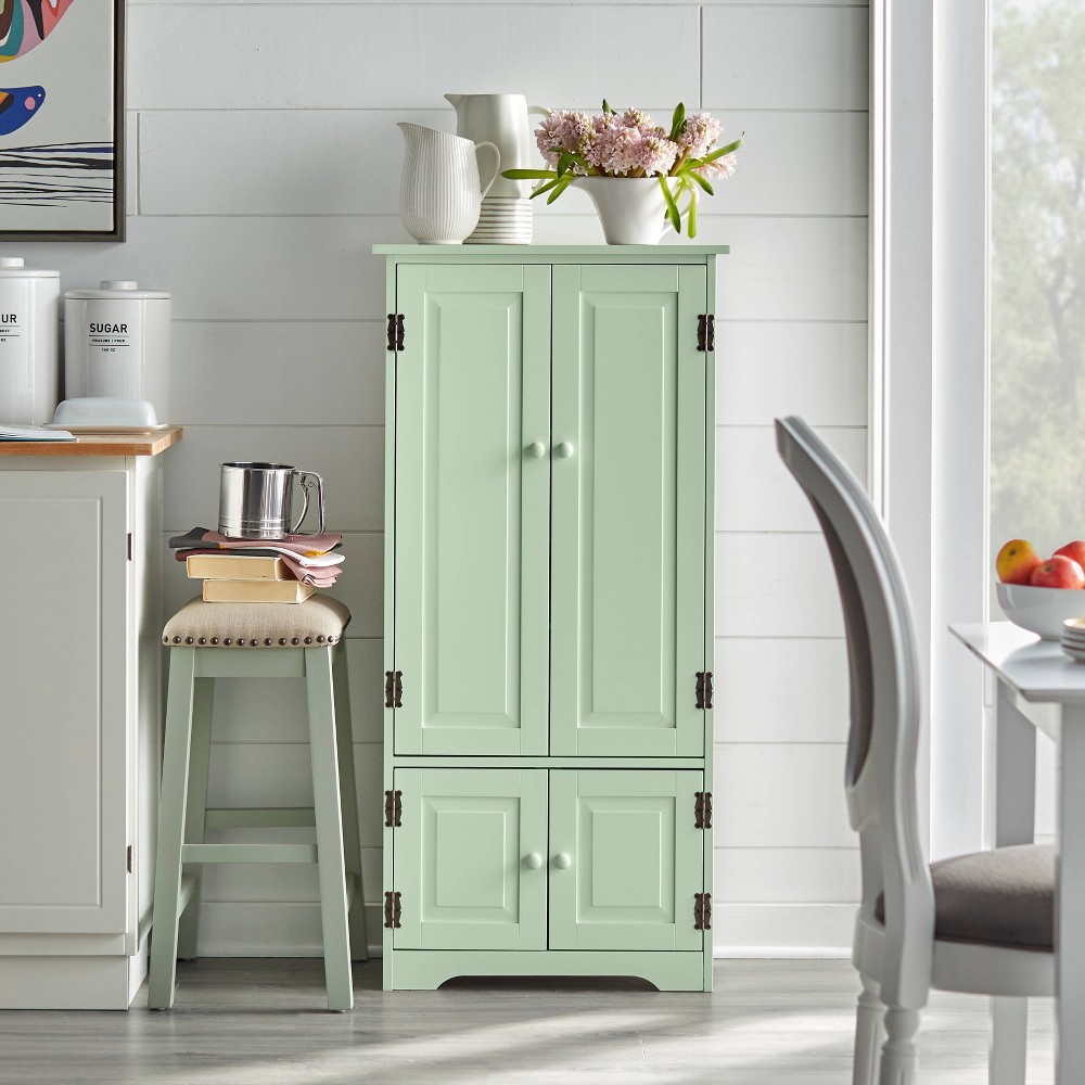 Photos - Kitchen System Tall Storage Cabinet Mint Green - Buylateral