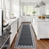 homfan Scalloped Washable Rug w/ Non-Slip Back - Modern Low-Pile Carpet for Living Room, Bedroom - 3 of 4