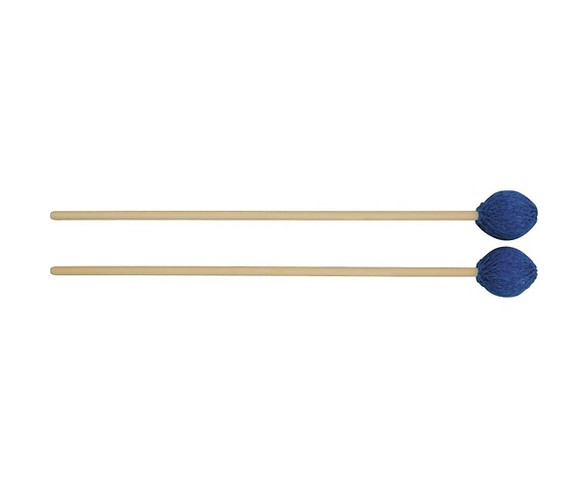 Mike Balter Contemporary Series Black Birch Marimba Mallets Rattan Blue Yarn Medium Soft