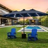 Maggift  15ft Large Patio Umbrella with Solar Lights, Twin Umbrella Outdoor Patio, Double-Sided Rectangle Market Umbrella for Garden, Blue 181.1" - 4 of 4