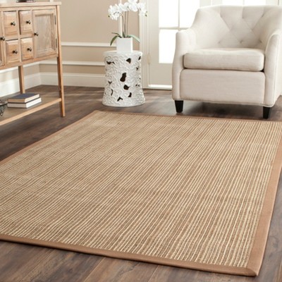 Ivory Hand-Knotted Wool and Cotton 4' x 6' Rug