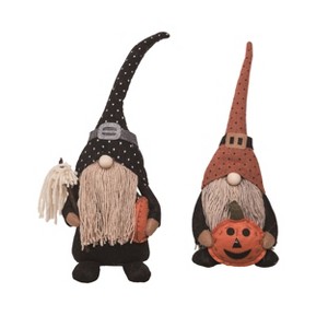 Transpac Plush Gnome w/Pumpkin Sitter Set of 2 Halloween Home Decorations - 1 of 1