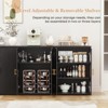Brafabhome Accent Fluted Sideboard Buffet Cabinet with 4 Doors, Modern Credenza Storage Cabinet with Adjustable Shelves for Living Room Dinning Room - 3 of 4