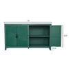 VYNXARIA 59" Green Mid-Century Modern Accent Cabinet with 4 Doors ¨C Stylish Pantry Storage Solution for a Chic Home. - 4 of 4