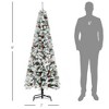 NicBex 9ft Snow Flocked Artificial Christmas Tree with Branches, Pinecones and Red Berries for Home Office - 2 of 4