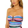 Anne Cole Women's Easy Breezy Stripe Strapless Bandeau Keyhole Shirred One Piece Swimsuit - image 3 of 4