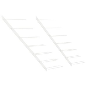 vidaXL White Metal Wall-Mounted Wine Rack for 7 Bottles - Space-Saving, Durable and Easy-to-Assemble Wine Storage Solution - 1 of 4