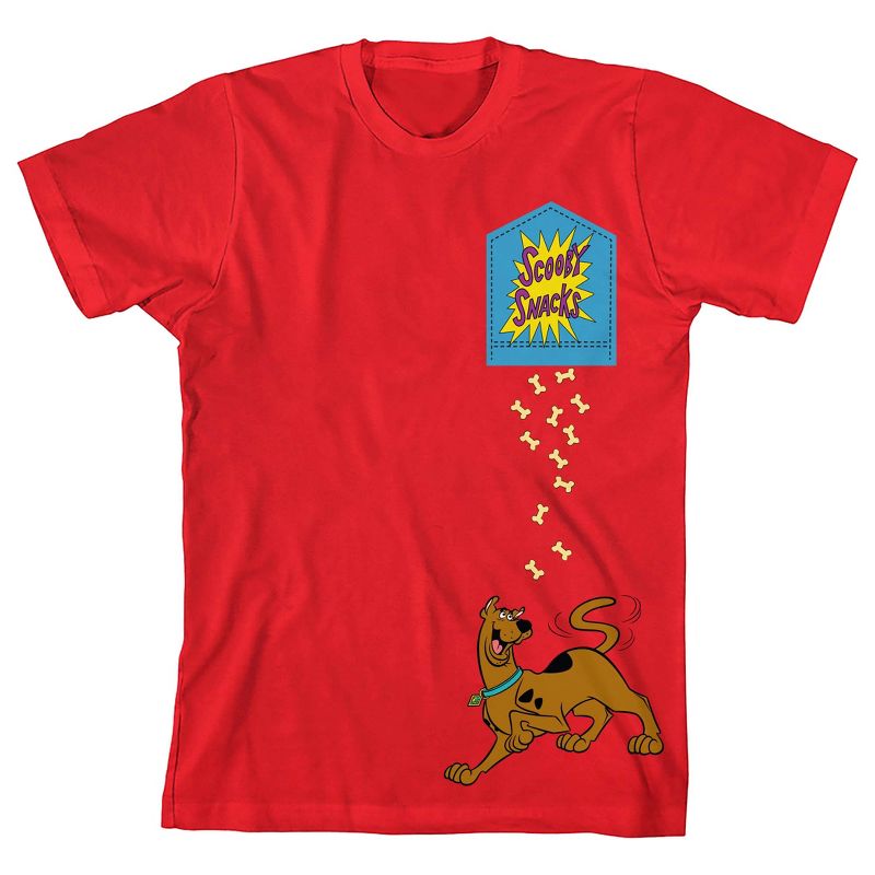 Scooby Doo Scooby Snacks Boy's Red T-shirt, 1 of 4