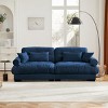 Velvet Modular 2 Seater Sectional Sofa with Bolster Arms, Deep Seat Couch 94" for Living Room-3irtyhousy - 2 of 4
