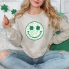 Simply Sage Market Women's Graphic Sweatshirt Clover Leopard Smiley Face St. Patrick's Day - 2 of 3