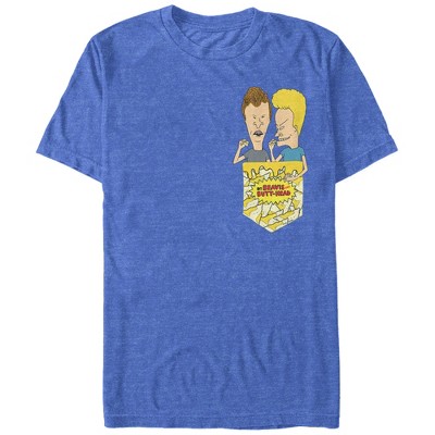 Men's Beavis and Butt-Head Nachos T-Shirt - Royal Blue Heather - X Large