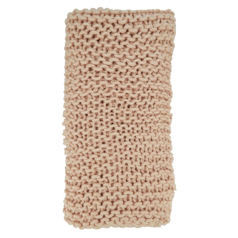 Saro Lifestyle Saro Lifestyle Throw Blanket with Chunky Knit Design, 1 of 5