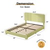 Vipbear Boucle Bed Frame,Upholstered Bed Frame With Headboard, Surface Cover Soft Cloud Bed Frame Easy Assembly, No Box Spring Required - 2 of 4