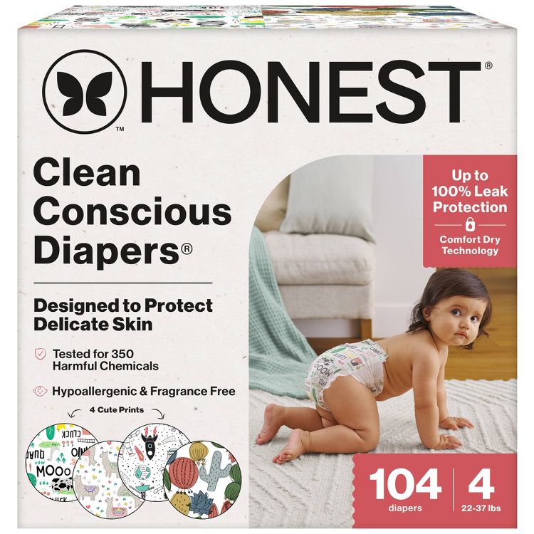 The Honest Company Clean Conscious Disposable Diapers - (Select Size and Pattern), 1 of 9