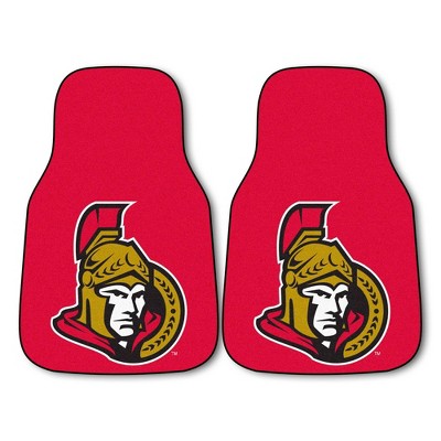 NHL Ottawa Senators Carpet Car Mat Set - 2pc