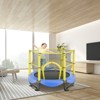 VEVOR 5FT Trampoline for Kids, 60" Indoor Outdoor Trampoline with Safety Enclosure Net, Basketball Hoop and Ocean Balls, for 3+ Years Kids - 2 of 4