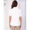INSPIRE CHIC Women's Summer Button Down Causal Short Sleeve Turn Down Collar Work Shirt - 3 of 4