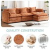 MOONMISS 112" Oversized Modern Chenille L Shaped Sectional Sofa Cloud Couch for Living Room, with Moveable Ottoman & Memory Foam - 2 of 4