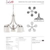 Sunset Marston 5-Light Chandelier Down in Provincial Bronze , Opal Etched Glass - 2 of 4