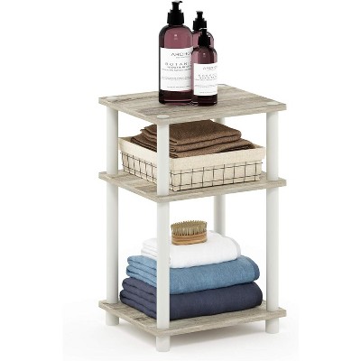 3-Tier End Table, Open Shelves Night Stand, Bedside Table, Toolless Assembly