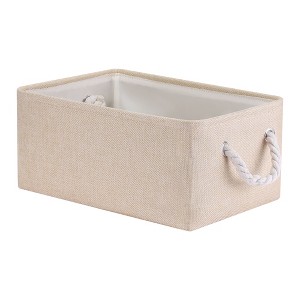 Unique Bargains Fabric Collapsible Sturdy Spacious Storage Bins 3 Pcs - 1 of 4