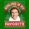 Men's Elf Buddy Smiling Is My Favorite Ugly Sweater Print T-Shirt - 2 of 4