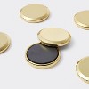 6pk Round Metal Soft Gold Magnets - Threshold™: Fridge & Refrigerator Decor, 1.25" Diameter, 2lb Pull Capacity - image 3 of 3