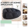 MOONMISS Giant Bean Bag Chair Couch, 57''W Oversized Bean Bag Sofa with Foam Filler, Lazy Loveseat Chair with 2 Pillows for Living Room - 4 of 4