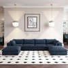 GDFStuio Birrell Modern 6-Seater Corduroy Fabric and Feather-filled Upholstered U-Shaped Sectional Sofas - 2 of 4