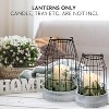 Rustic Farmhouse Lantern Decor Set of 2 - Stylish Decorative Lanterns for Your Living Room, Fireplace Mantle or Kitchen Dining Table - Modern Beauty - 2 of 4