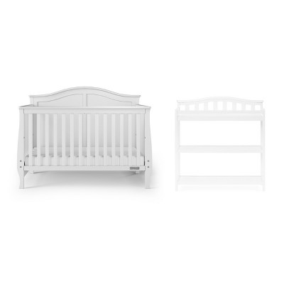 Child Craft Camden Crib & Changing Table Nursery Set, 2-Piece, Includes 4-in-1 Convertible Crib and Changing Table, Grows with Your Baby