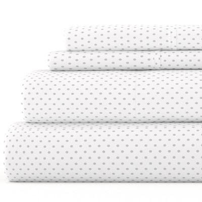 Stripes & Dots Patterns 4PC Sheet Set - Extra Soft, Easy Care - Becky Cameron