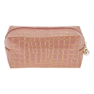 Unique Bargains Women Portable Stone Pattern Makeup Bag 1 Pc - 1 of 3
