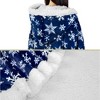 PAVILIA Angel Wrap Hooded Blanket for Women Adult, Wearable Cozy Wrap Throw Fleece Shawl Cape - 3 of 4