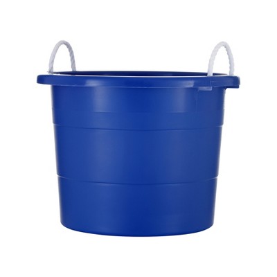 United Solutions 19 Gallon Large Durable Plastic Utility Tub with Strong Rope Handles for Indoor or Outdoor Home Organization, Red, 6 Pack