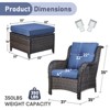 Gymojoy Outdoor Patio Chair Table with Ottoman High Back Club Chair - 2 of 4