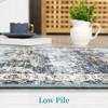 Machine Washable Rug Indoor Vintage Persian Distressed Area Rug Floral Print Throw Rugs for Living Room - 4 of 4