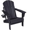 NicBex Wooden Outdoor Folding Chair with Dual Cup Holder, Patio Chair Composite Adirondack Chair for Terrace, Beach - 4 of 4