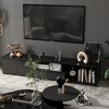 Famapy Black Extendable TV Stand with Phone-Controlled 7-Color LED Lights,2 Cabinets,2 Drawers,Living Room Media Console with Adjustable Storage - 4 of 4
