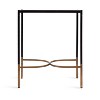 Kate and Laurel Catriona Side Table Mirror and Metal, 11x19x24, Black and Gold - 4 of 4