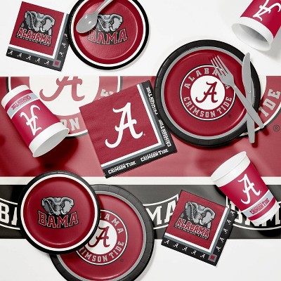 University of Alabama Red Round Disposable Paper Plates, 24 Count