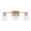 Capital Lighting Burke 3 - Light Vanity in  Aged Brass - 4 of 4