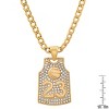Steeltime 24" Men's 18k gold plated stainless steel and simualted diamonds basketball jersey t-shirt pendant - 3 of 4
