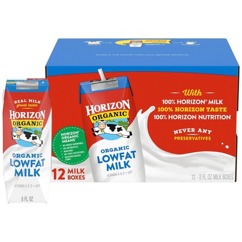 Horizon Organic 1% Lowfat UHT Milk - 12ct/8 fl oz Boxes - image 1 of 4