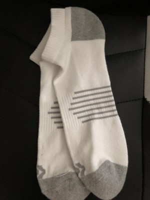 Men's Active No Show Socks 6pk - All In Motion™ White 12-15 : Target
