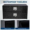 36" Metal Truck Tool Box, 2 Tier Tool Chest Organizer with Lock & Keys, Underbody Truck Box, Waterproof Truck Bed Toolbox for Pick Up, Deck Box - 4 of 4